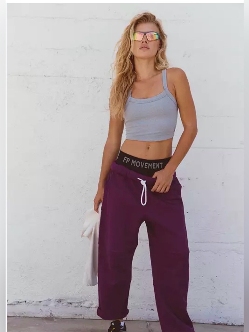 Free People Top Score Barrel Pants. NWT. Deep mulberry